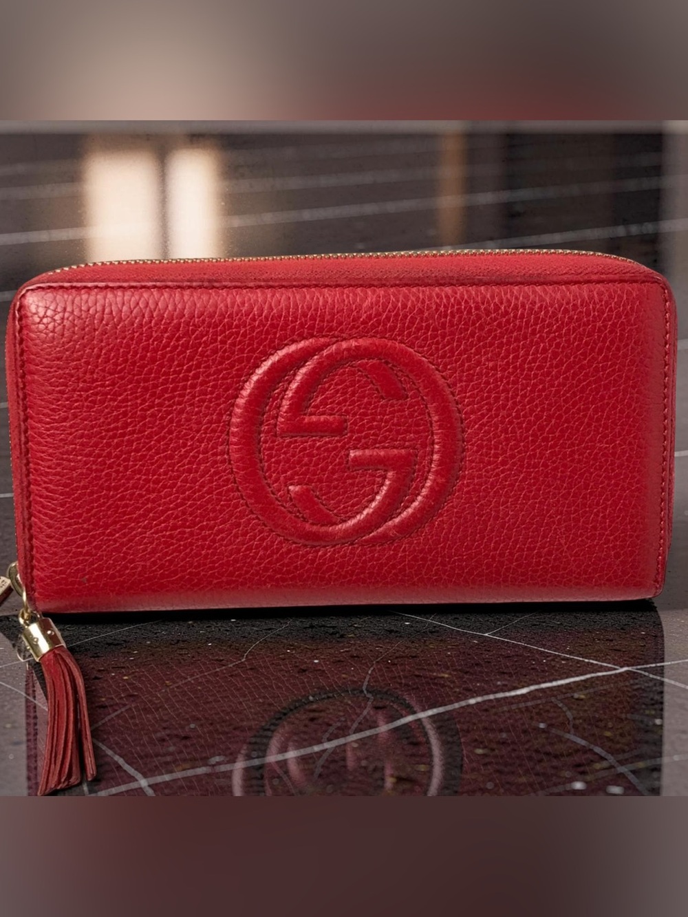GUCCI Soho Leather Zip Around Wallet 😍❤️🔥